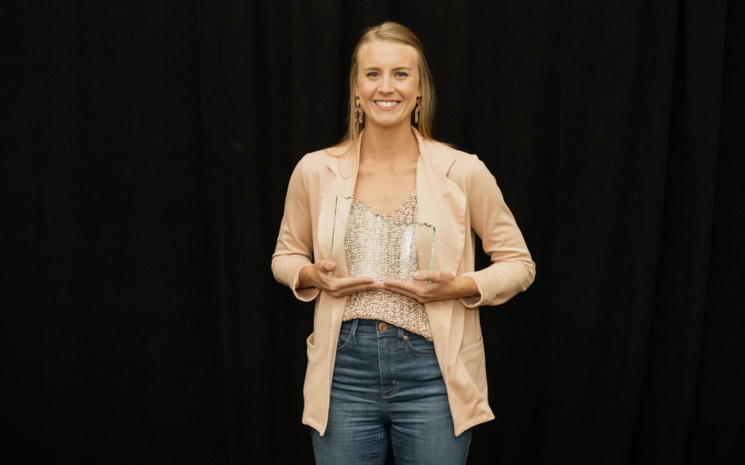 photo of Whitney Dyer with CPRA award